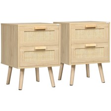 HOMCOM Set 2 Comodini per