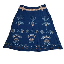 Gonna Valija Gitana lino blu