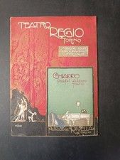 programma TEATRO REGIO TORINO 1921-22 Chiappo pianoforti e Rivella pellicce