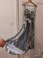 Abito lungo verde senza