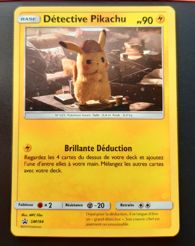 Détective pikachu holo - pikachu, sm194