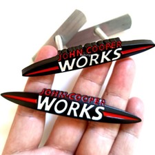 2x 9CM BLACK WHITE JOHN COOPER