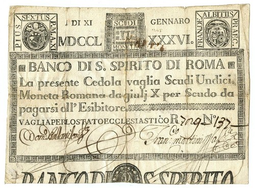 Scudi cedola banco santo - 11,