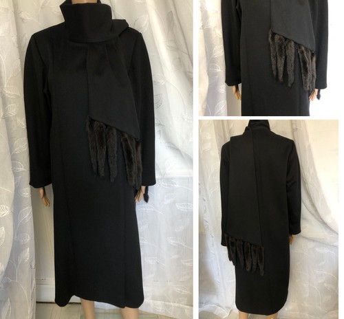 Cappotto lungo lana - , nero