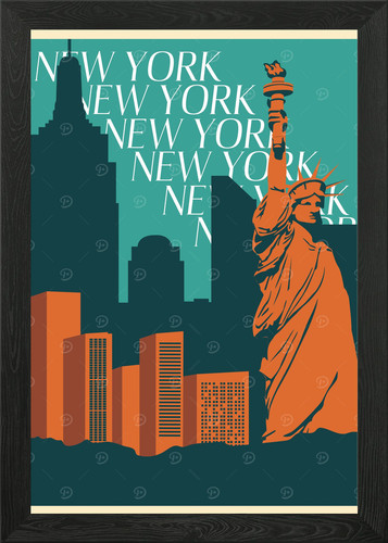 Poster vintage new york - vintage,