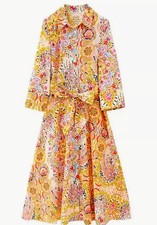 Abito Camicia Midi Stampata