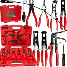 Set Pinze Per Fascette Morsetti Auto Kit Serramanicotti Serratubi Auto 9 Pezzi