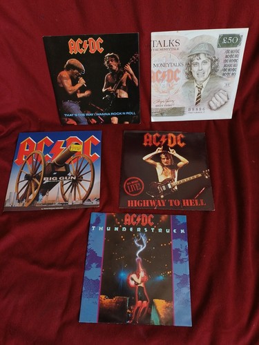 Vintage vinyl singles - ac/dc,