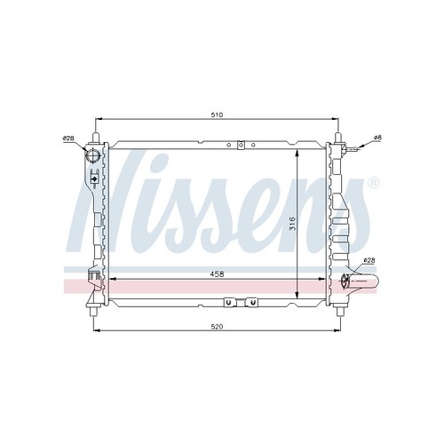Nissens radiatore acqua motore - acqua,
