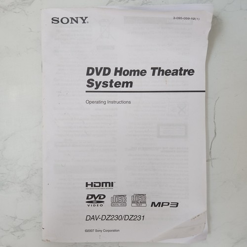 Sony dav dz230 dz231 dvd - sony,