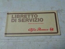 M6982 XX - LIBRETTO DI SERVIZIO ALFA ROMEO ALFA 33