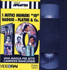 VHS " I MITICI NUMERI N°10 BAGGIO - PLATINI & Co." UNA MAGLIA PER SETTE CAMPIONI