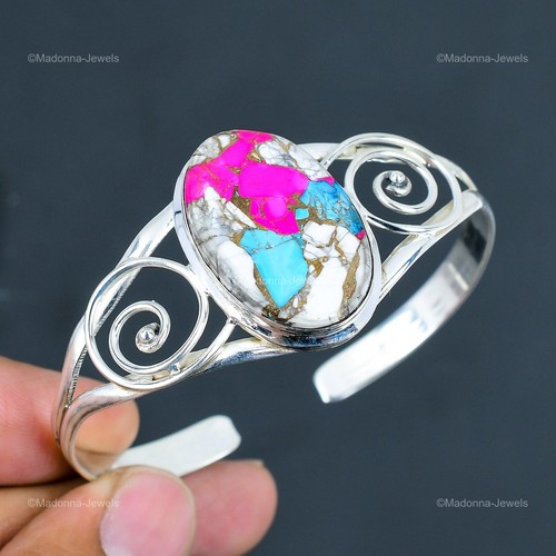 Bracciale madre ovale - , cotone