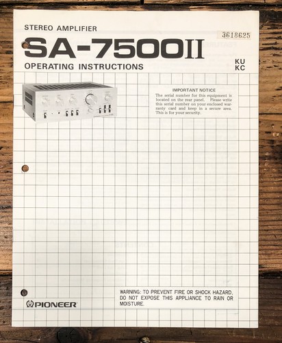 Pioneer 7500 mk2 - pioneer, sa-7500