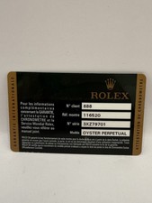 Warranty Guarantee Rolex