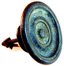 ANTICO POMOLO NEOCLASSICO, FUSIONE DI BRONZO XVIII°-XIX°sec; EM-ROMAGNA DA PORTA