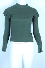 ZARA MAGLIA MAGLIETTA DONNA VERDE MILITARE DOLCE VITA  DONNA TG SIZE M