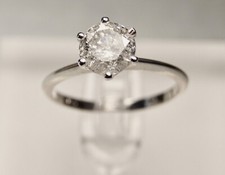 Anello oro bianco e Diamante naturale 1.59ct -  Solitario - certificato IGI ?