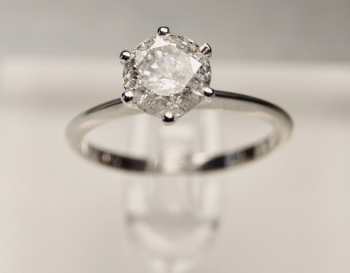 Anello oro bianco - , diamante