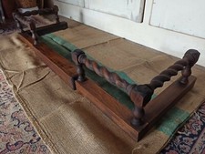 Camino antico cornice paracenere legno quercia  regolabile Vittoriano fine '800