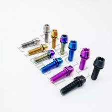 Bulloni stelo bici super leggeri M5x16mm testa conica bicicletta con rondelle 6pz