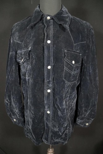 Giacca vintage velluto blu - in,
