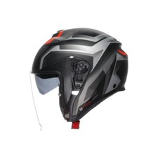 CASCO MOTO JET AGV HELMETS IRIDES ZURIGO NERO OPACO GRIGIO TAGLIA S M L XL
