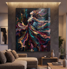 Quadro astratto su tela donna