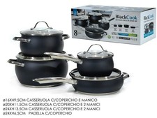 8 Pezzi BlackCook Acciaio Inox