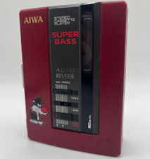 Aiwa HS-G34 stereo cassette player red rosso testato FUNZIONANTE usato walkman