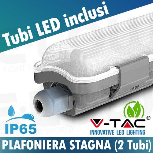 Plafoniera stagna 2 tubi - stagna,