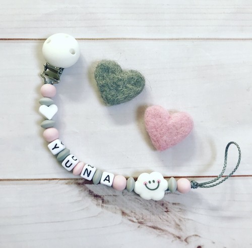 Nuckelkette bow pacifier chain - pacifier,