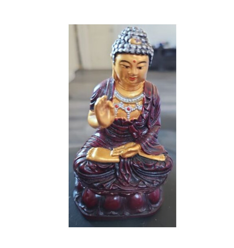 Wood meditating buddha - wood,