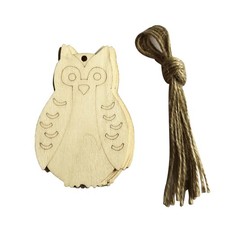 10pcs gufo in legno carino ciondolo porta a parete porta a casa ornamento appeso