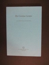 PER CRISTINA CAMPO - ALL'INSEGNA DEL PESCE D'ORO di Vanni Scheiwiller 1998