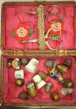 Kit Da Cucito Vintage Ditali Forbici 