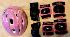 KIDDY GIRL CASCHETTO E PROTEZIONI CICLISMO ROLLER SKATEBOARD PATTINI ACCESSORI