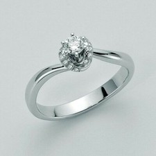 Anello miluna donna oro bianco - anello,