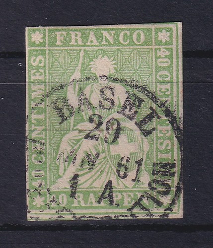 Svizzera 1854 helvetia seduta - svizzera,
