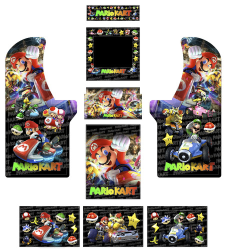 Arcade1up mario kart graphics - mario,