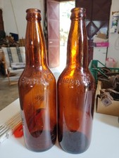 LOTTO DI DUE BOTTIGLIE AMBRATE VINTAGE BIRRA 