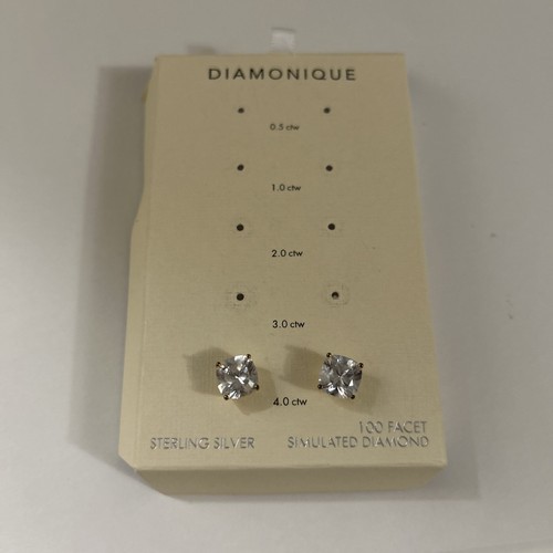 Nib diamonique square stud - nib,