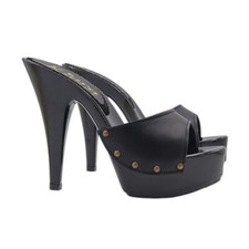 Sandali neri laccati e fascia