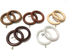 ANELLO IN LEGNO PER TENDA BASTONE MM 35 VARI COLORI MISURA DIAMETRO 70 MM