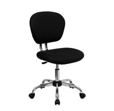 Sedia Ufficio Schienale Medio Rete Girevole Nera Ergonomica Scrivania Sedile Flash Arredo