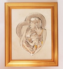 ICONA SACRA FAMIGLIA ARGENTO