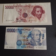 Banconote Repubblica Italiana  Da Collezione 50 + 10 Lire  Lotto Z33