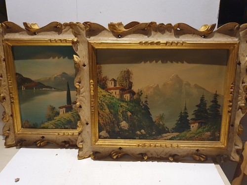 Coppia cornici legno - di, in