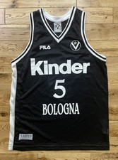 Canotta Basket Virtus Bologna Danilovic Ginobili Eurolega Kinder Vintage Maglia