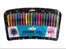 20 Penne Gel Assortite Creativon 7 Glitter + 6 Fluorescenti + 7 Metalliche
